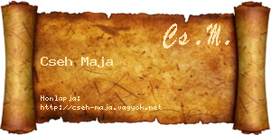 Cseh Maja névjegykártya
